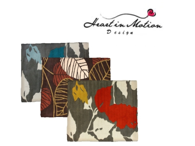 H♥MD- MULTI TEXTURED RUG - LEAVES