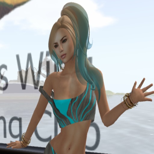 FitMesh Off Shoulder Crop Top: Blue (One of our Sailing Wear and Beach Wear Items)