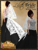*Goddess* Lilith Bride in Black & White Lace