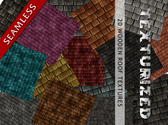 Texturized - Roof textures Wooden  pack1