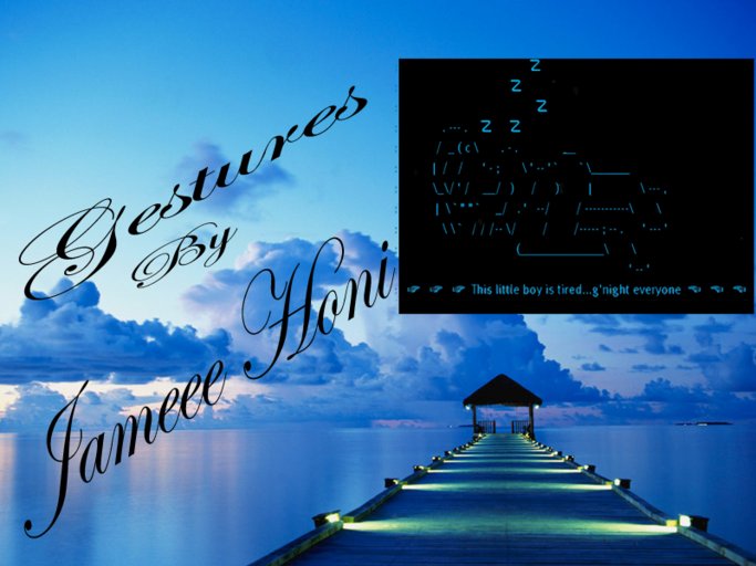 Good night ASCII gesture