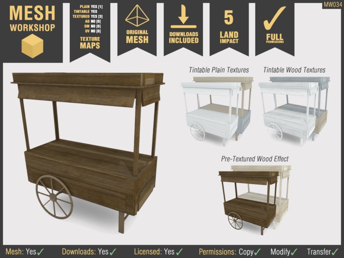 [MW034] Market Cart Pack 01 (Boxed)
