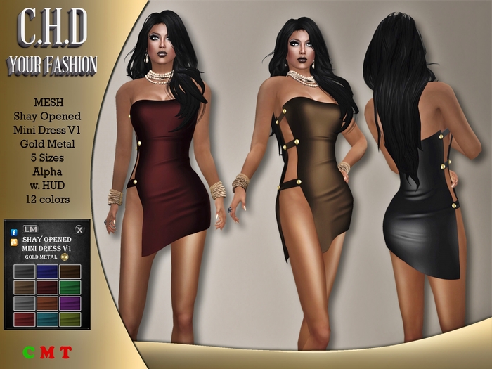 [C.H.D] Shay Opened Mini Dress V1