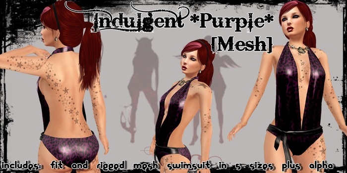^WSC^ Indulgent *Purple Cheetah* {Mesh}