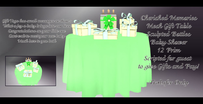 Baby Shower Gift Table Green