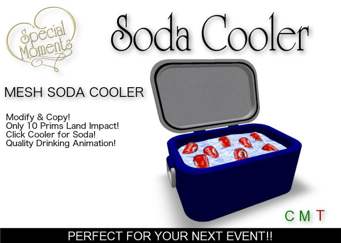 Soda Cooler - Coke (Blue)!   Mesh!! Copy!!  