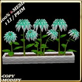LW_ Mesh Dahlias Planter - White Aqua (1 LI / Prim)