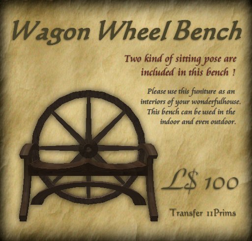 Wagon Wheel Bench