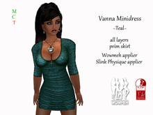 Vanna Minidress - Teal (includes WowMeh & Physique appliers)