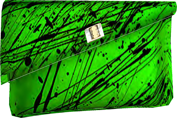 GoK- Mesh Splash Clutch Bag Green