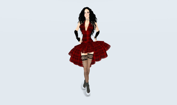 WW Salsa Sizzle*Plaid Dress 4 SLX
