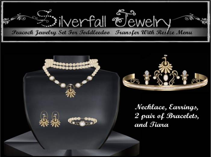 Peacock Jewelry Set For Toddleedoo