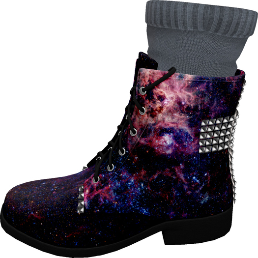 GoK- Cross Studded Militant Boots Galaxy