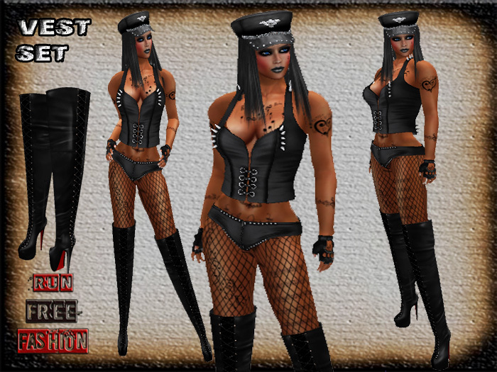*RFF*Spiked Vest Set