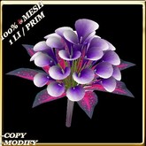 LW_ Mesh Calla Lily Bouquet - Purple White 6 (1 Land Impact / Prim)