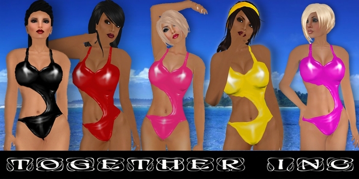 Together Inc. Latex Monokini FATPACK
