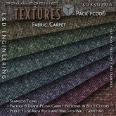 [FC006] 8 512px Colorful Modern Plush Carpet Textures with Seamless Surface for Area Interior Rugs by E&D ENGINEERING