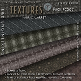 [FC007] 6 512px Plush Seamless Carpet Textures with Elegant Patterns for Area Rugs and Tapestries by E&D ENGINEERING