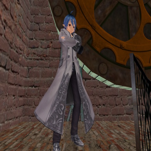<<R-L>> raincoat Black
