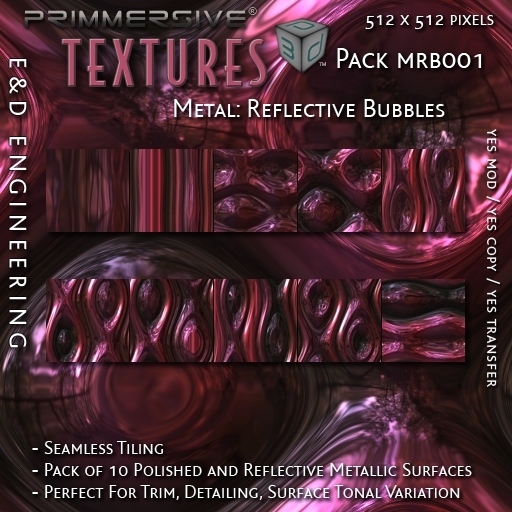 Second Life Marketplace - [MRB001] 10 512px Polished Reflective Red ...