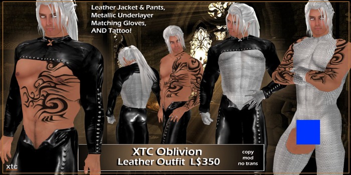 XTC Oblivion Leather and Metal Outfit M