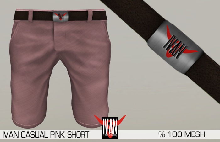 *IVAN* CASUAL PINK SHORT