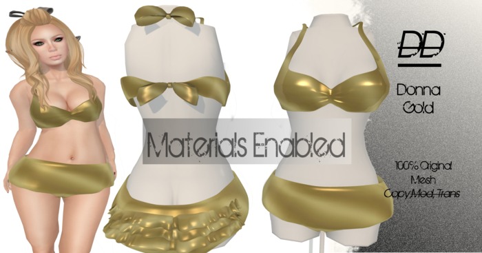 ..::DD::.  Donna Gold Materials *Boxed*