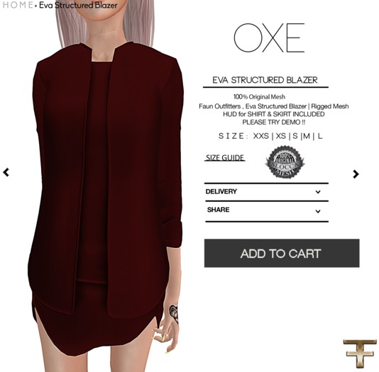 -FAUN- Eva Structured  Blazer -DEMO-