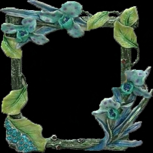 blue flowers and leaves Slideshow Frame/Video