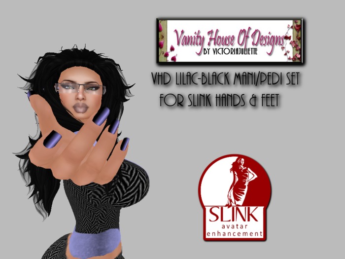 VHD Slink Mani/Ped: LilacBlack