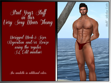 Men's Sexy Thong/Speedo-Red(Unrigged Mesh)