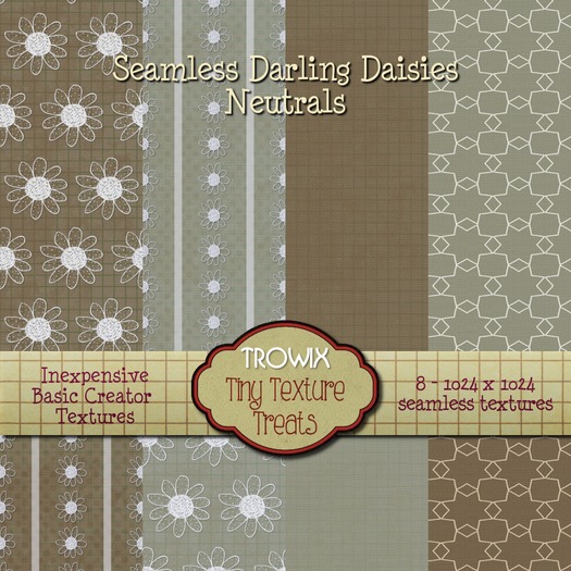 Trowix - Darling Daisies - Greens Textures