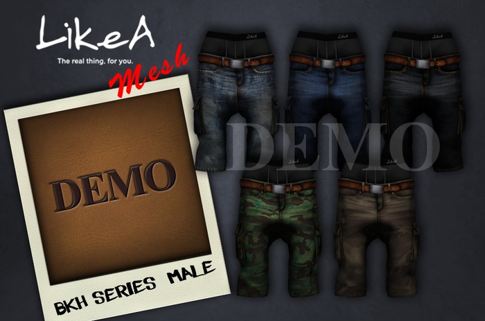 (DEMO-03)::LikeA:: HALF DENIM cargo(FEMALE)