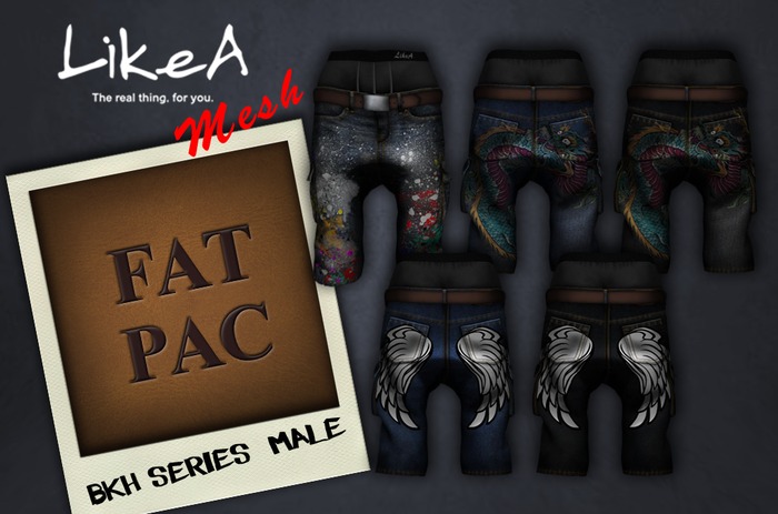 (FATPAC-03)::LikeA:: HALF DENIM cargo BKH(FEMALE)
