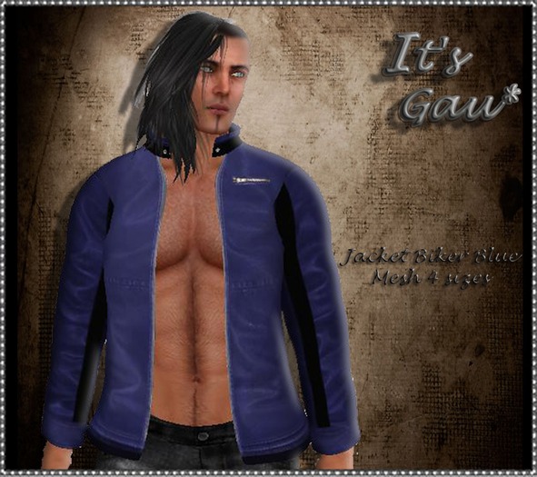 *It's Gau* Jacket Biker Blue