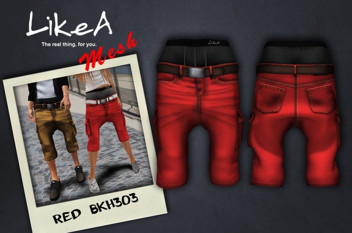 (FATPAC-03)::LikeA:: HALF DENIM cargo BKH(FEMALE)