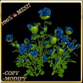 LW_ Mesh Large Rose Bush -  Silk Blue