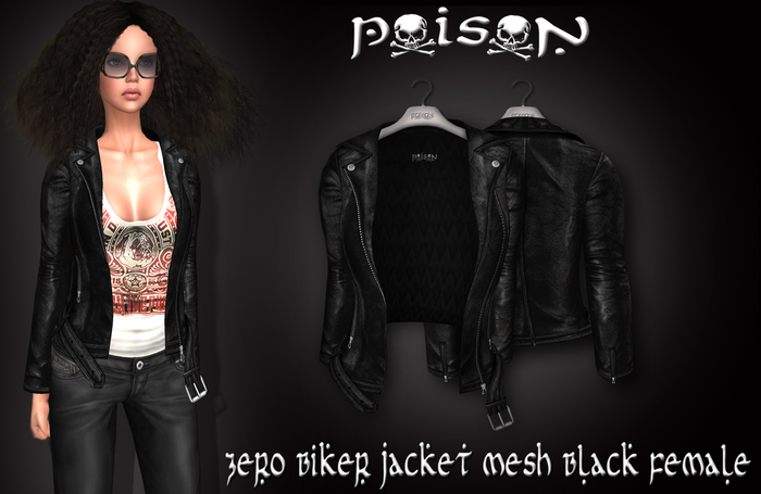>>>Poison<<< Zero biker jacket mesh_black_female
