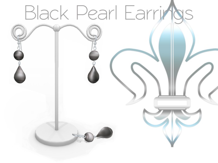 + Divinity + Black Pearl Earrings (copy ver)