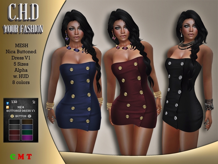 [C.H.D] Nica Buttoned Dress V1