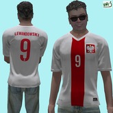 POLAND - LEWANDOWSKI 9 - male shirt (MESH) boxed