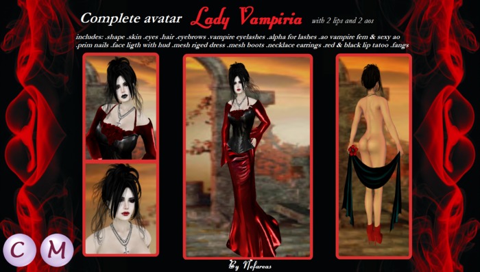 .:.AVATAR COMPLETO LADY VAMPIRIA -- copy mod box