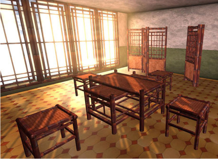 Discount![L]BambooFurniture Fullset(Mesh)**