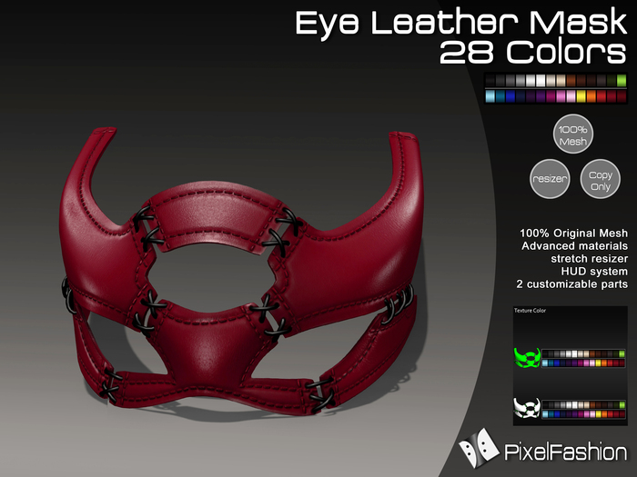 50% OFF :)(: Eye Leather Mask - All Colors v1.0 / Unisex Mask