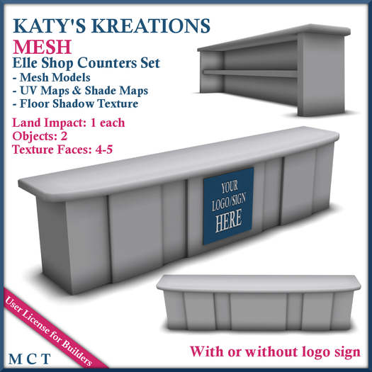 Full Perm MESH Elle Shop Counter, Mesh Counter, Mesh shop Display