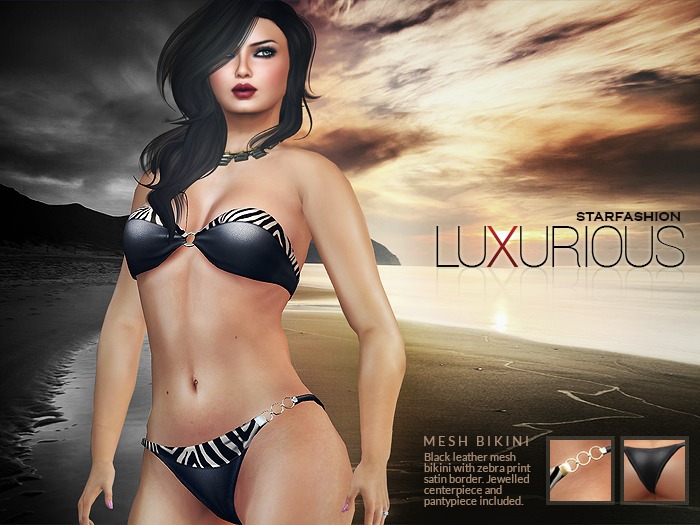 Starfashion mesh bikini Luxurious Black Zebra