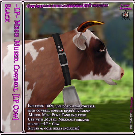 ~LP~ .Mused. Cowbell [LPC] BOXED Gold & silver / Black