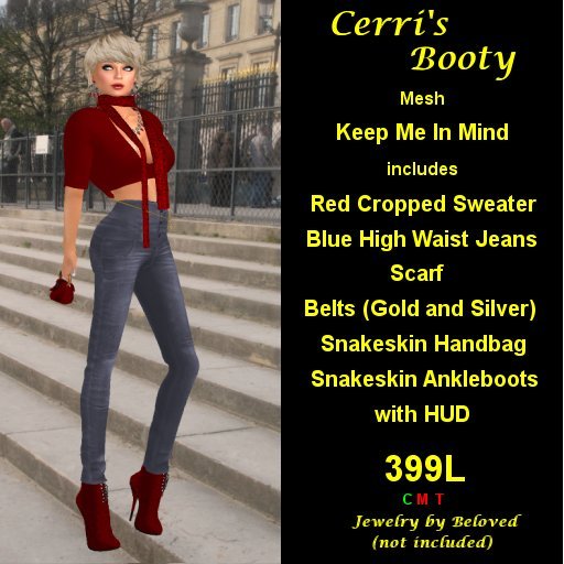 Cerri's Keep Me In Mind Blue and Red