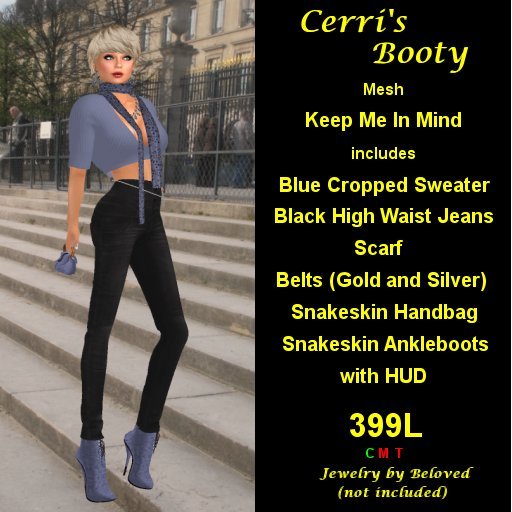 Cerri's Keep Me In Mind Black and Blue