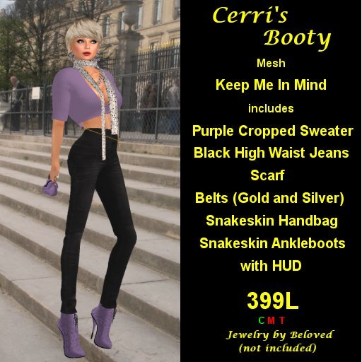 Cerri's Keep Me In Mind Black and Purple